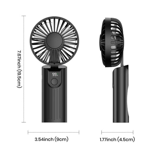 3 in 1 Portable Handheld Fan Foldable Fan Cooler Cooling 5000mAh Rechargeable US